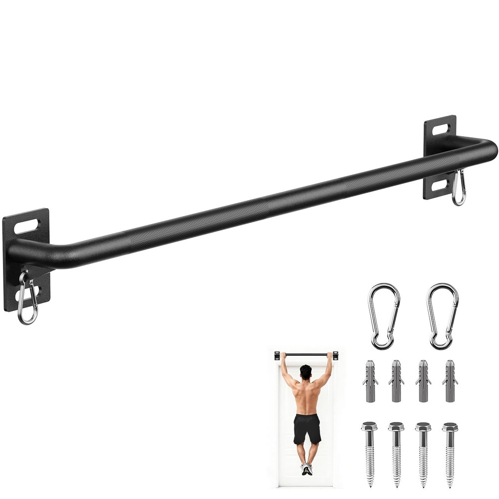 PAPABABE Wall Mounted Pull Up Bar, Chin Up Bar, Strength Training Pull-Up Bar...