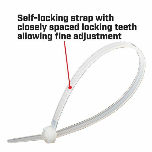 Crescent 200 x 4.6mm Natural Cable Ties - 25 Pack