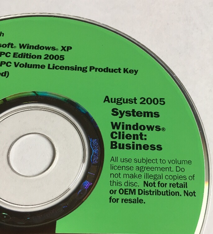 Microsoft Licensing 2005 Systems Windows Client: Business E85-02839 Windows XP