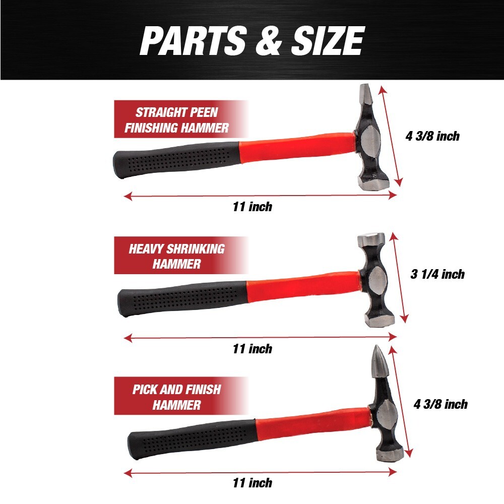 7pcs Cast Iron Auto Body Repair Tools Panel Beating Set Fender Tool Kit Hammer