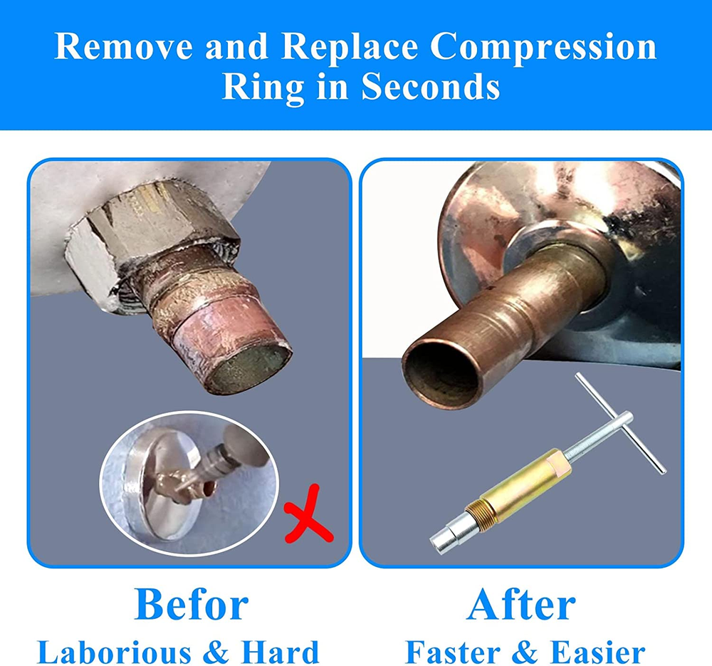 Compression Sleeve Puller Tool Remove Nut & Ferrule of Pipe, Sleeve Remover