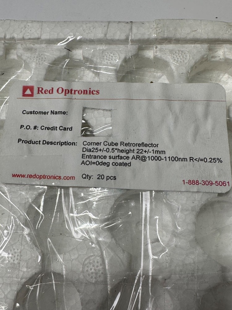 Red optronics Corner Cube Retroreflector