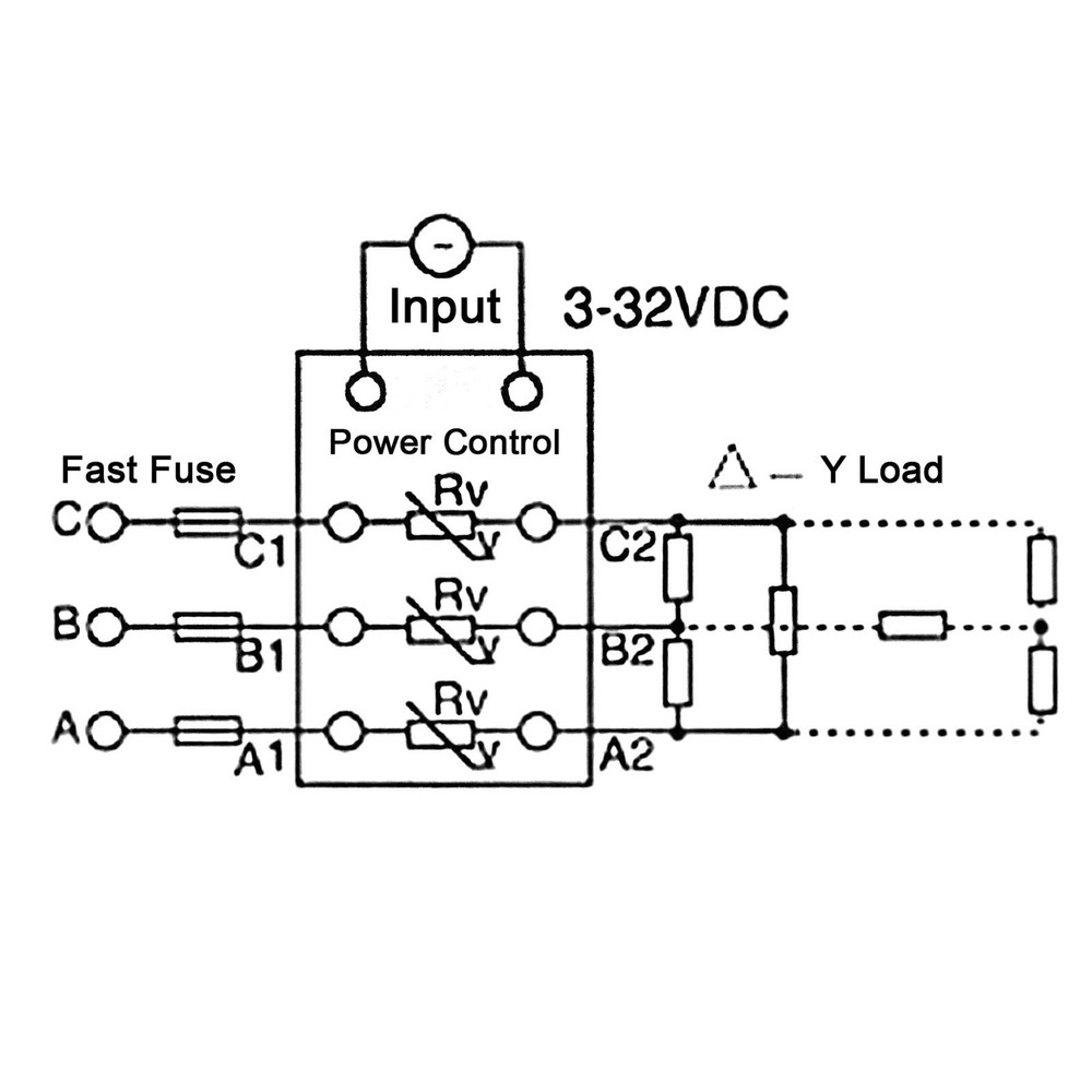 3 Phase Solid State Relay Electric Input SSR-3 D48100 100A DC Controlled AC