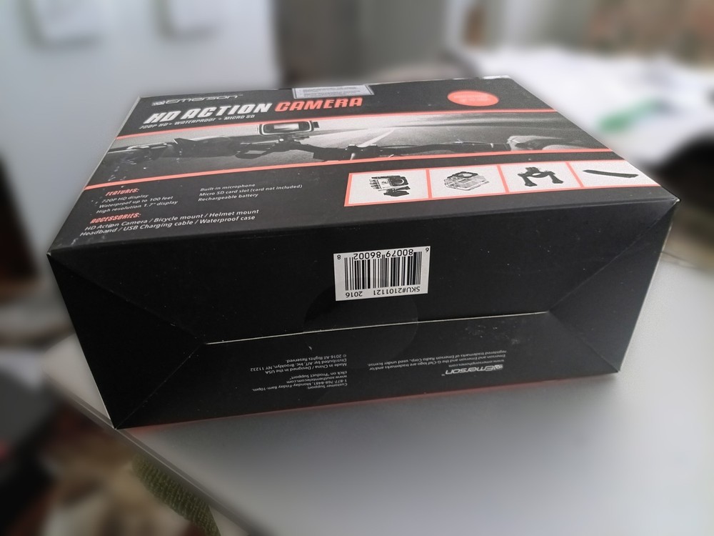 HD Action Camera Emerson Waterproof Micro SD Mountable Rechargeable NIB