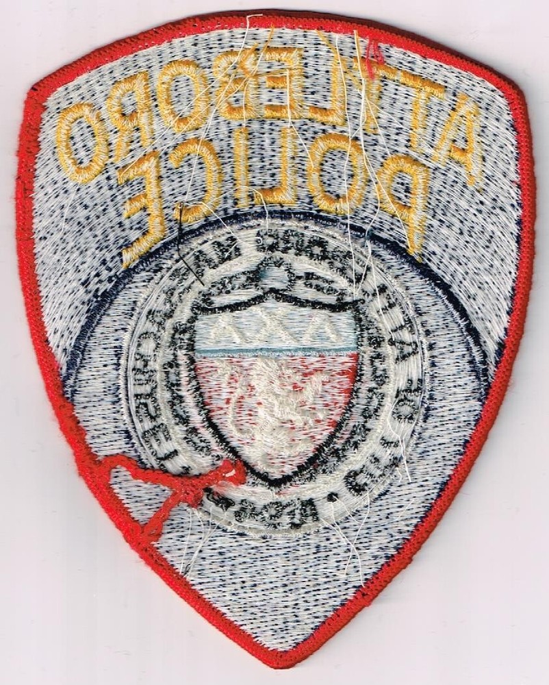 pick 1 Attleboro Police, MA patch: wider or thinner variation; different borders