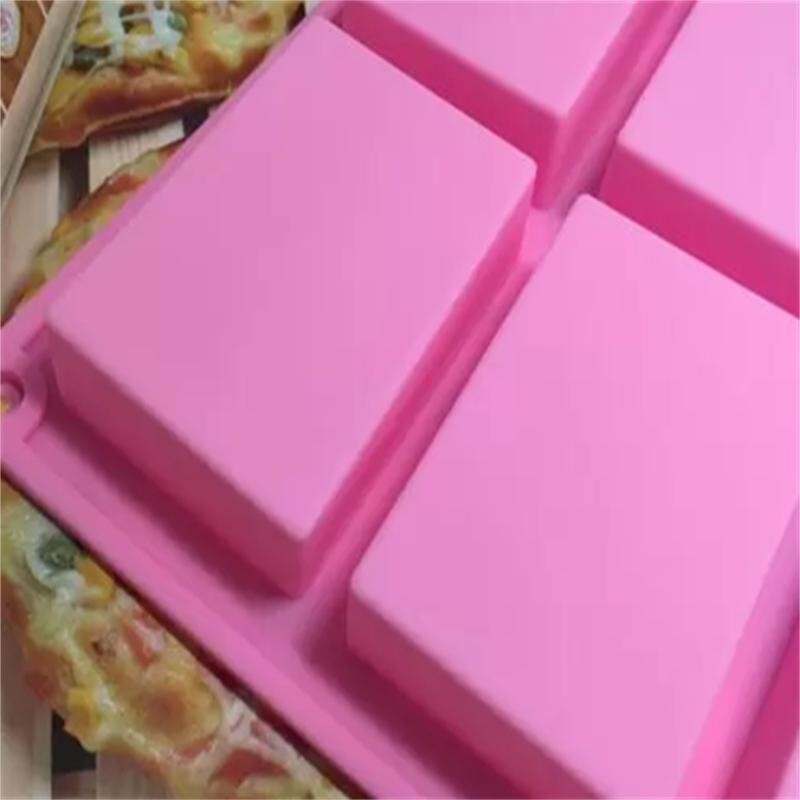 Pink Silicone Rectangular Mold, 6 Grid: Handmade Soap,Cakes, Baking, Chocolate