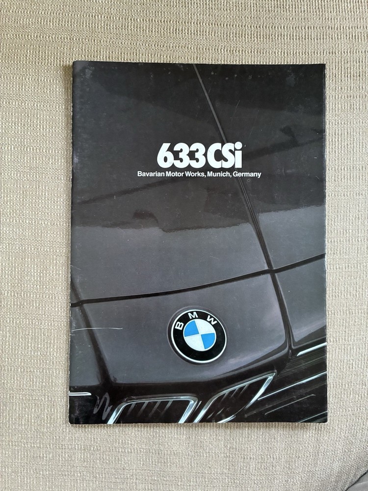 BMW 633 CSI Brochure