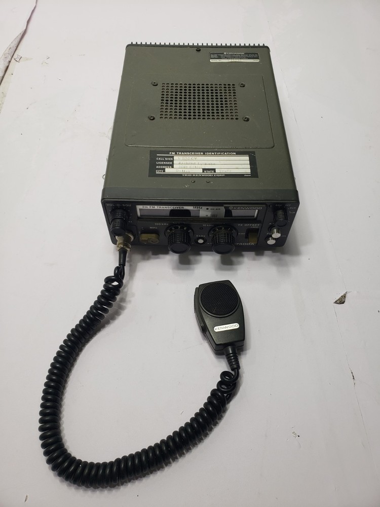 Kenwood TR-7400A 2M Transceiver Radio w/ Microphone & Original Box Untested