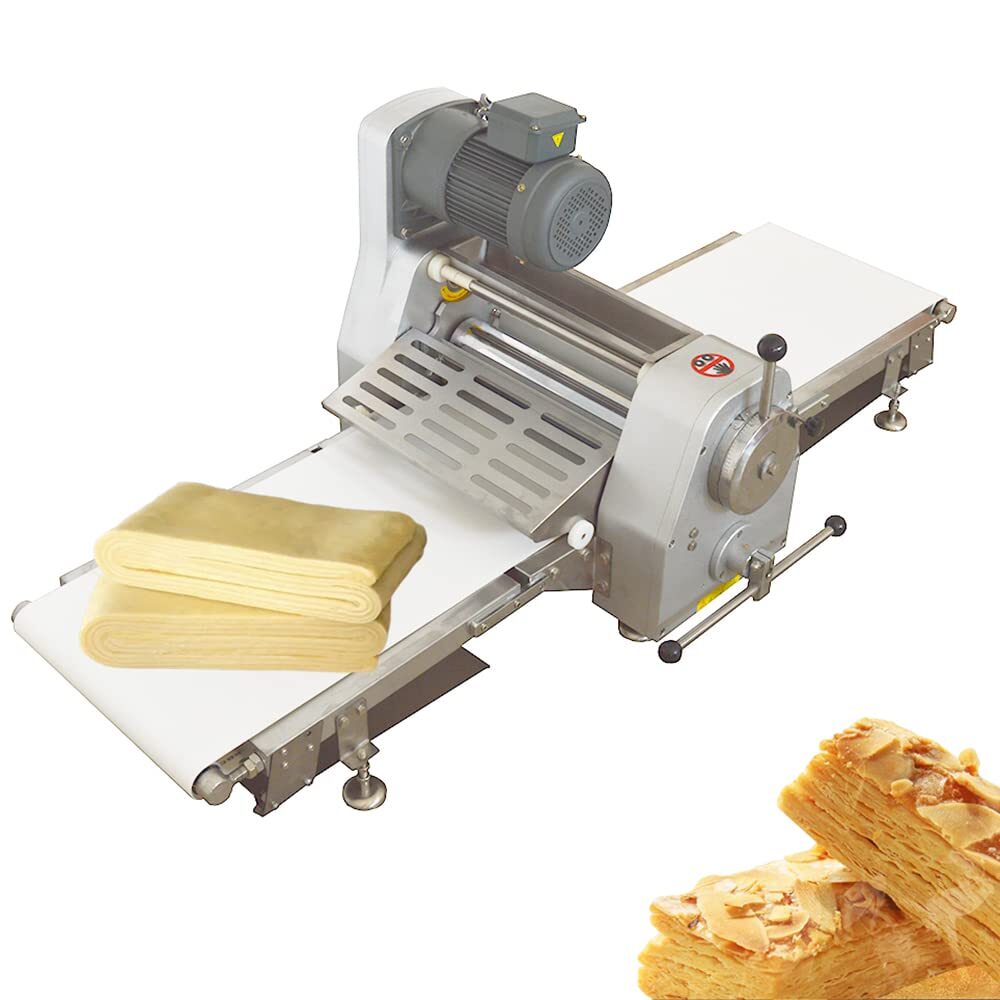 110V Commercial Dough Sheeter Roller Cutter 400mm Baking Bakery Pastry Machine