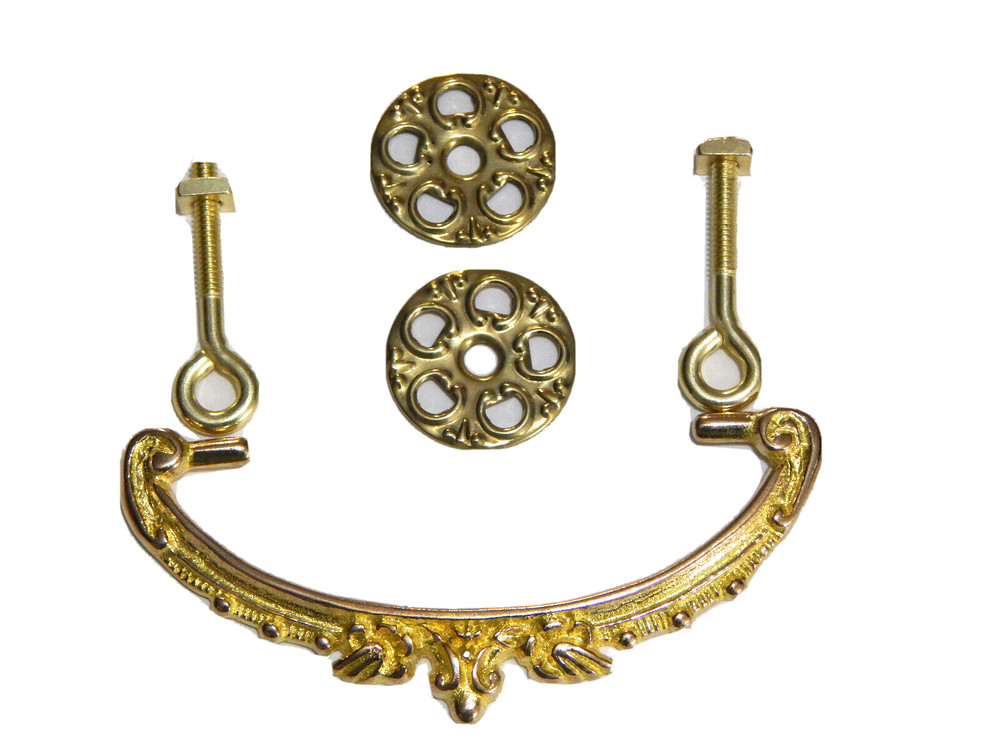Victorian Drawer Pull Ornate Brass