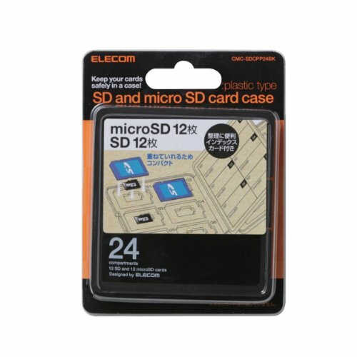 Memory SD Case Plastic SD12+MicroSD 12 sheets Storage Black CMC-SDCPP24BK