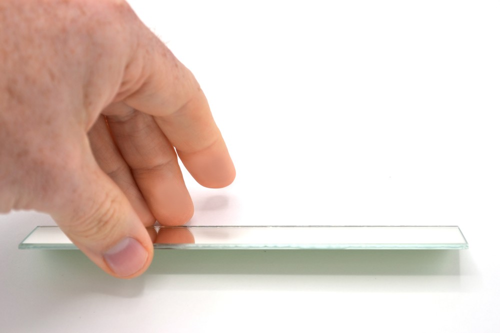 Rectangular Plano Glass Mirror - Pack of 10 - 6" x 1" - 2mm Thick Approx. -