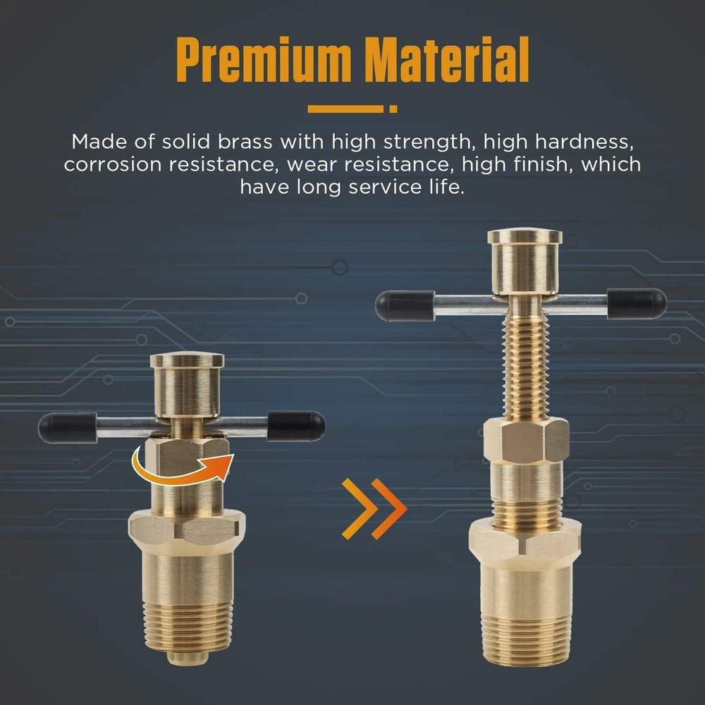 Olive Puller Brass Pipe Olive Tool Fitting Thread Remover 1/2" & 3/4" Ferrule