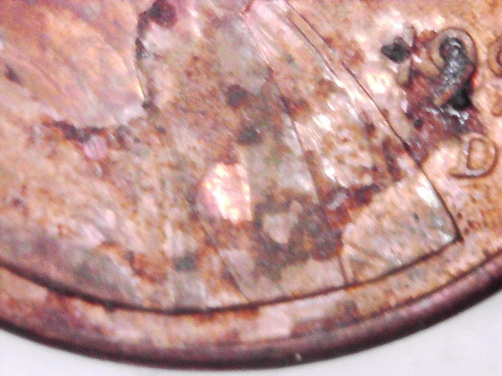 1998-D Lincoln Memorial Cent - Lamination error