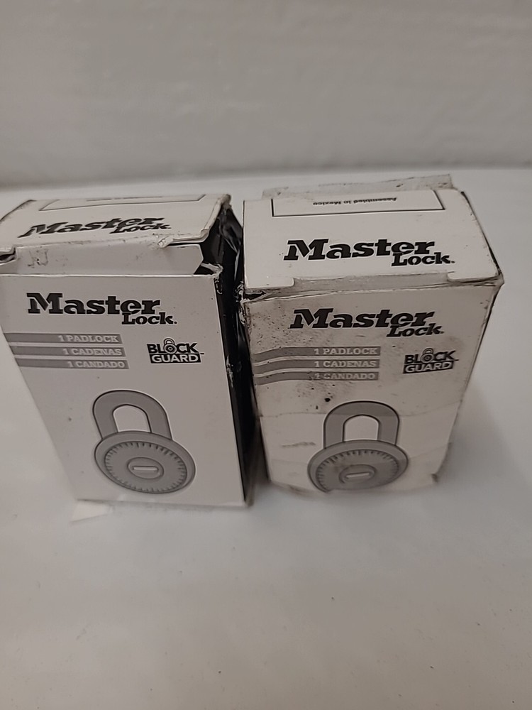 (2) New Master Lock 1224 Locker Padlock Combination Dial V10