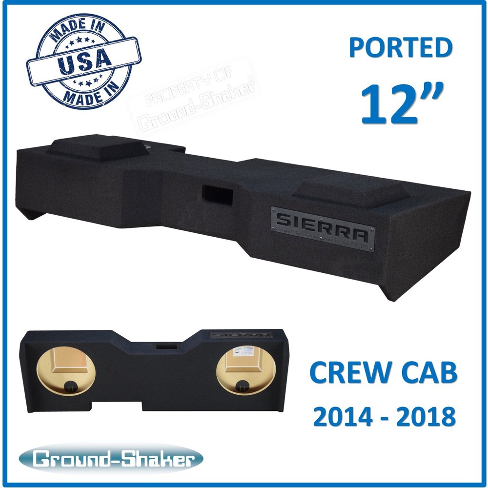 2014 - 2018 Gmc Sierra Crew Cab Sub Box 12" Dual Ported Sub Enclosure