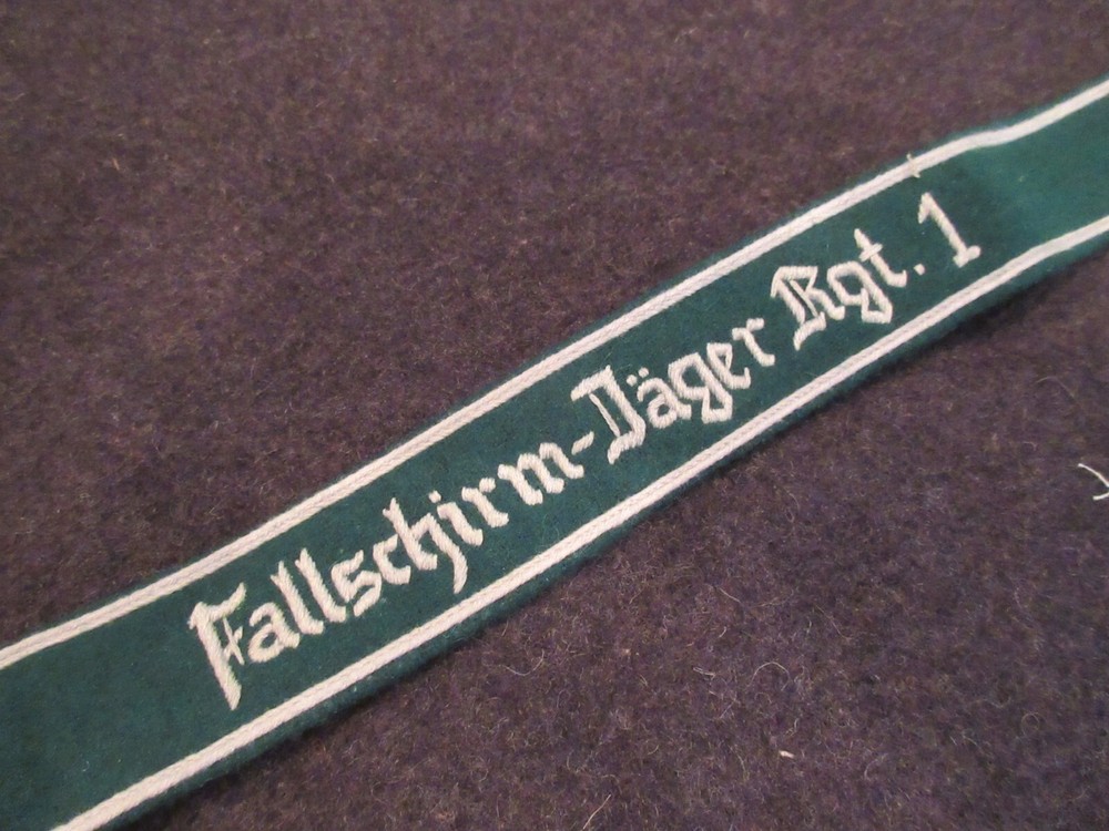 REPRO GERMAN WW2 LUFTWAFFE FALLSHIRMJAGER 1st REGIMENT CUFFTITLE