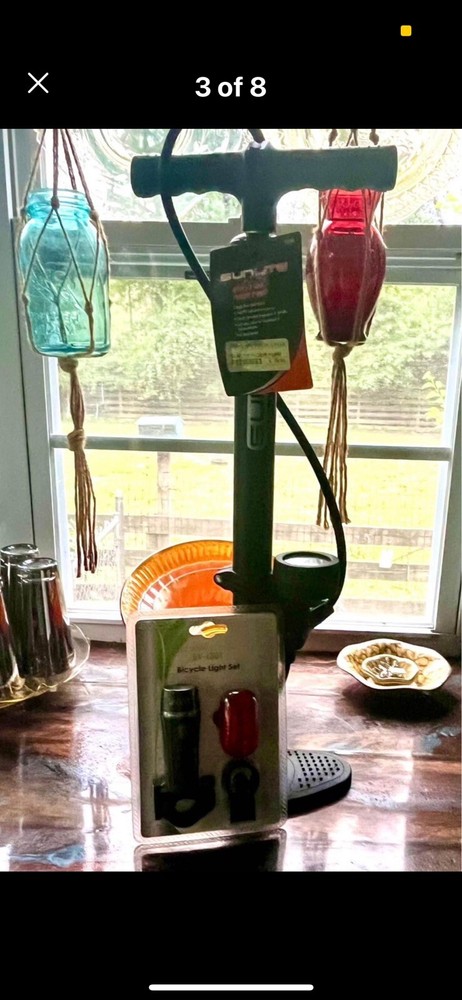 Biking Combo! Bicycle Light & Hand Pump . THINK SPRING!!