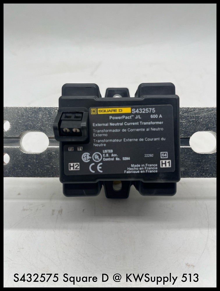 S432575~SquareD S432575 External Neutral Current Transformer-Unused Surplus