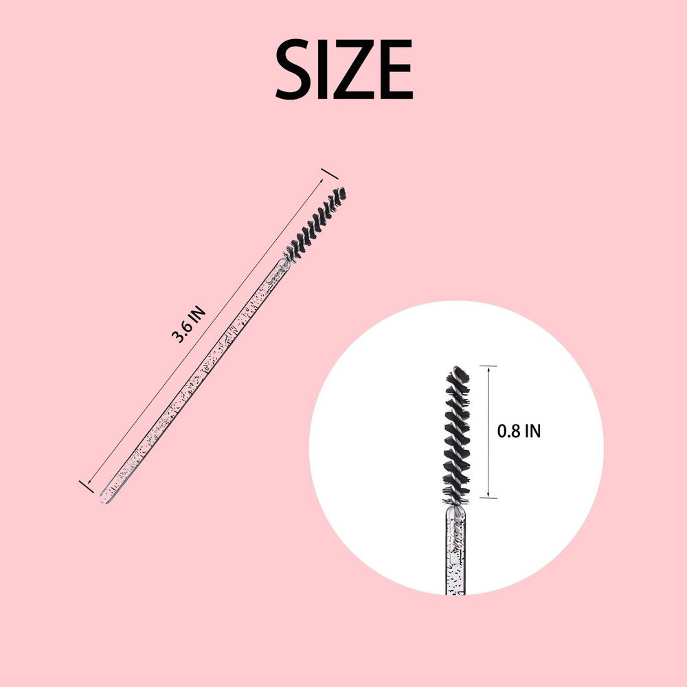 100 Pcs Mini Disposable Lash Spoolies for Eyelash Extensions and Brows