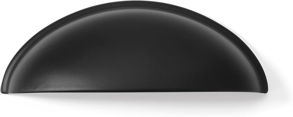 10 Pack 3" Drawer Pulls Matte Black Cabinet Cup Pulls Kitchen Hardware Cabine...
