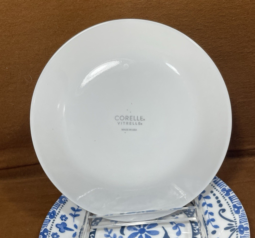 6 Appetizer Plates Set Lightweight Durable Chip Resistant Glass Dinnerware