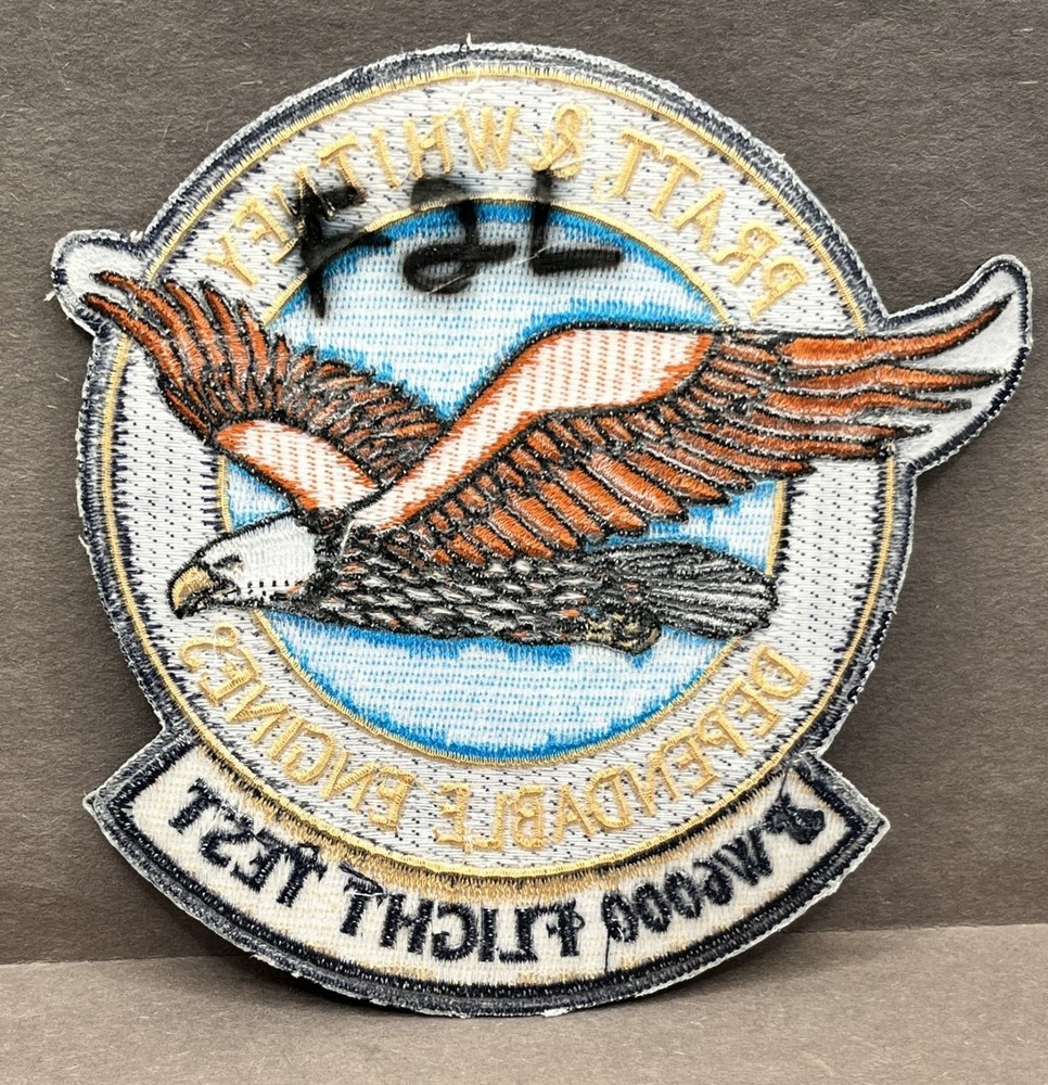 Pratt & Whitney PW6000 Flight Test Eagle Patch 5" Iron On