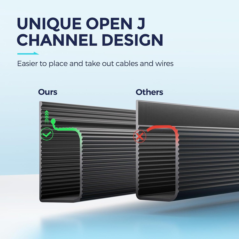 2 Pack Cable Management Solution Under Desk Cord Organizer Home Office