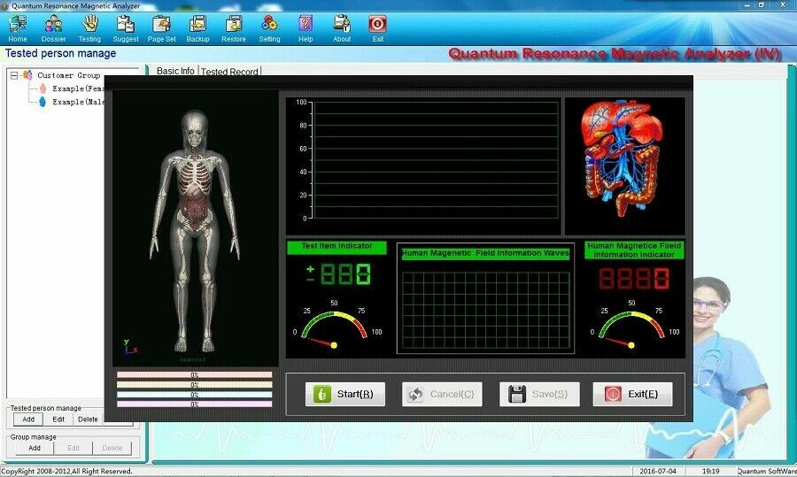2026 Newest Version 4TH 52 Reports Quantum Magnetic Resonance Body Analyzer