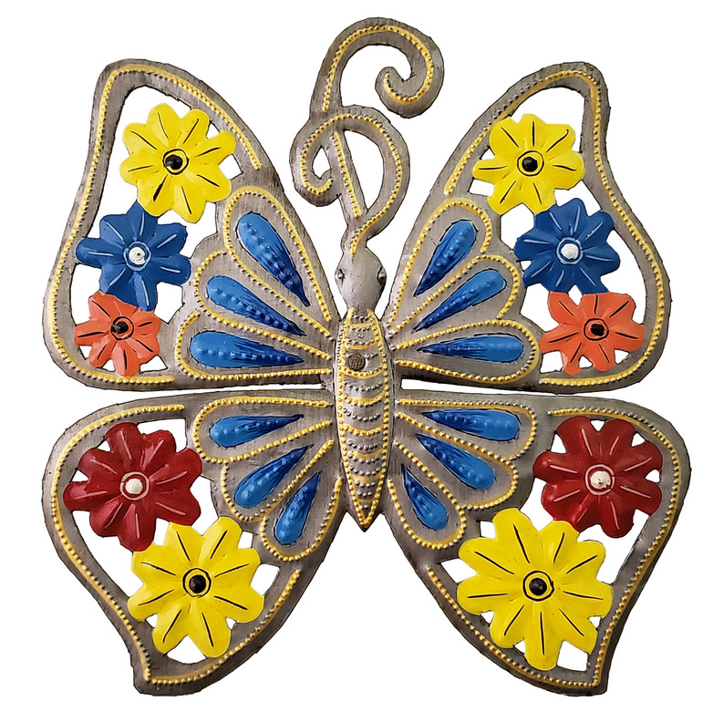 Painted Blue Butterfly Multi-color