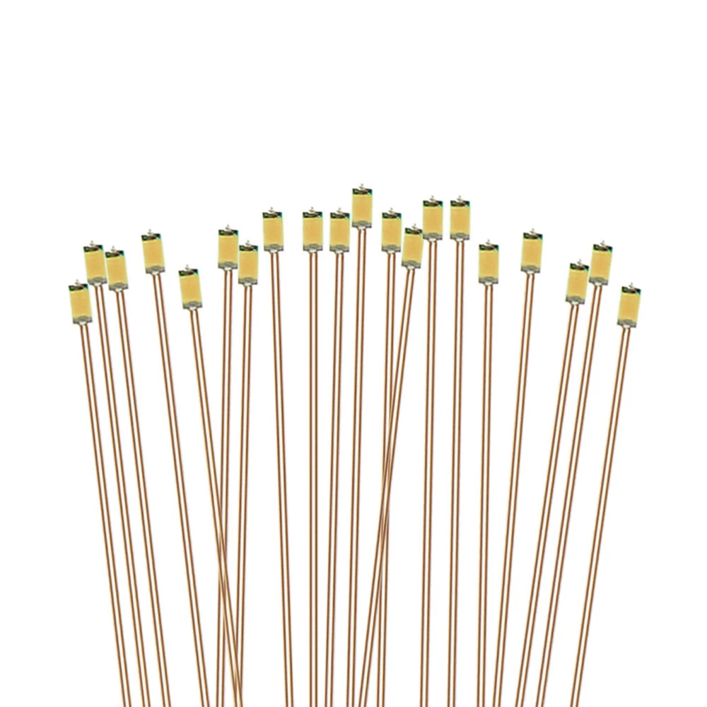 50PCS Pre Wired Green #0603 SMD LEDs Lighting Kits Pre-soldered Micro LEDs