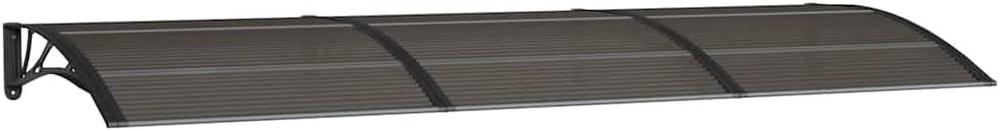 Door Canopy Black PC Large Durable Door Canopy Rectangular
