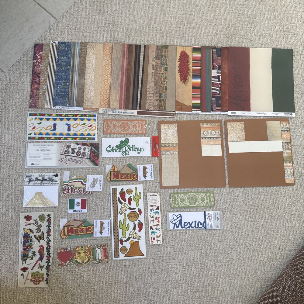 MEXICO Themed Embellishments Kit