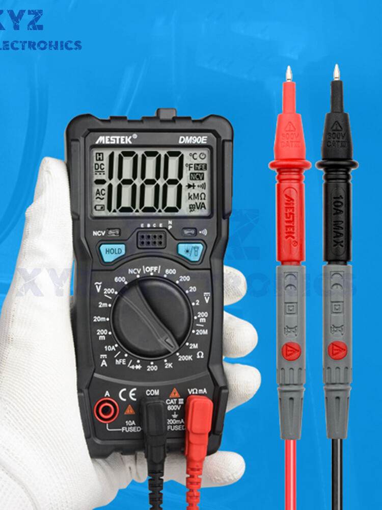 DM90E Digital Multimeter Auto Intelligent Tester AC/DC Voltage Meter 1999 counts