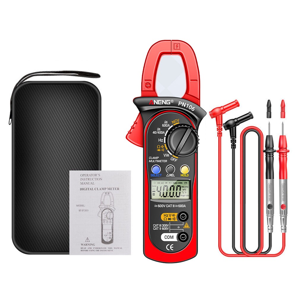 AC/DC Current Digital Clamp Meter Amp Multimeter Handheld Tester 4000 Counts
