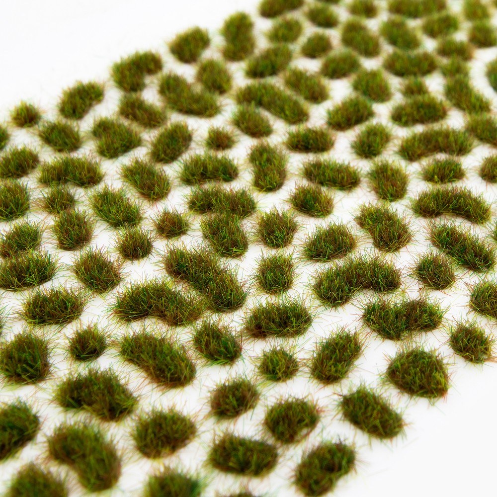 Huge Miniatures Mini Tuft Bundle, 2mm Self Adhesive Static Grass Tufts - 6 Packs