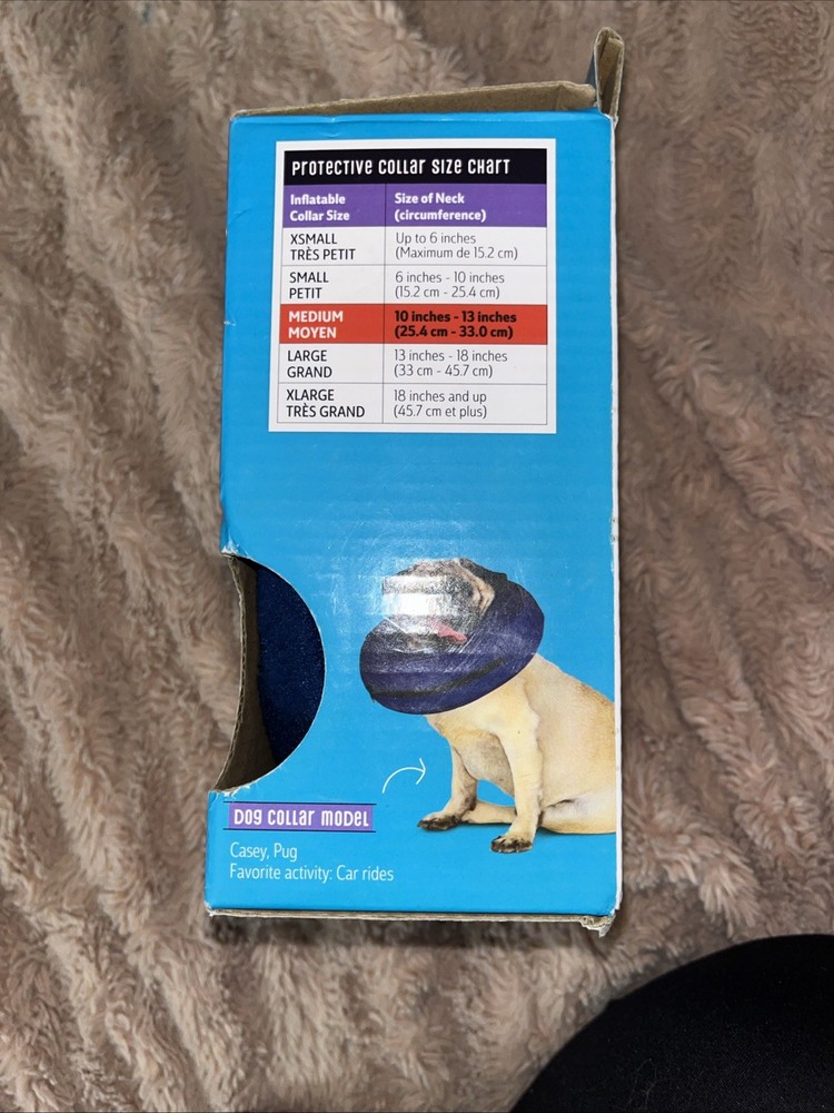 Great Calm Paws inflatable protective E collar meduim NWT