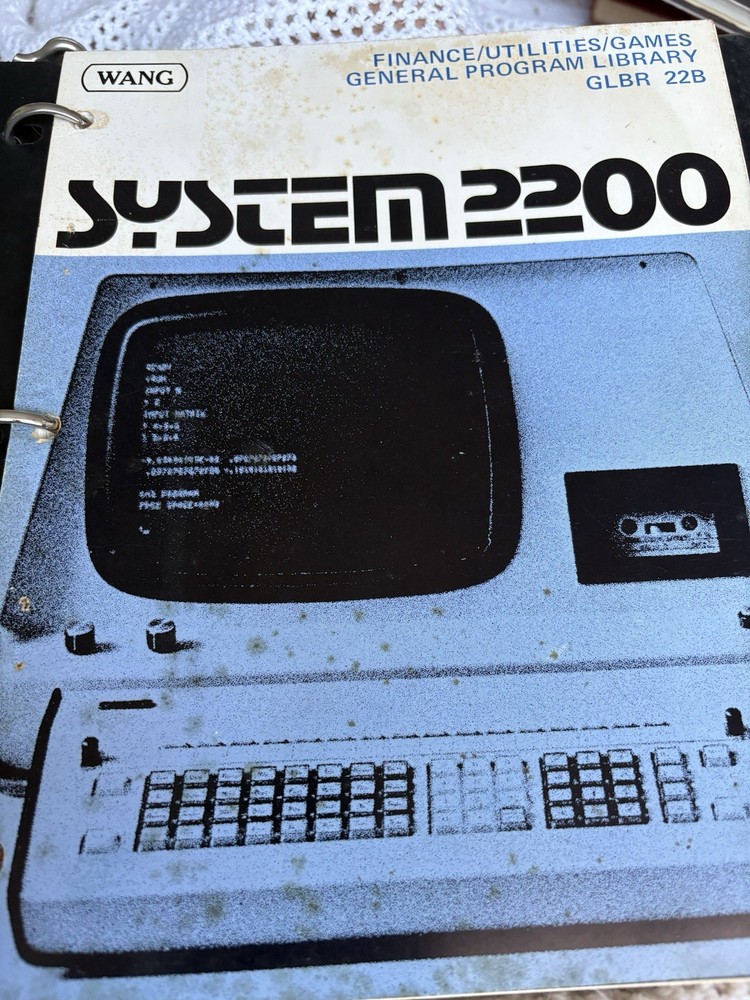 Wang "Basic" Language Programming Manuals: System GLBR 22B 2200 (1973) In Binder