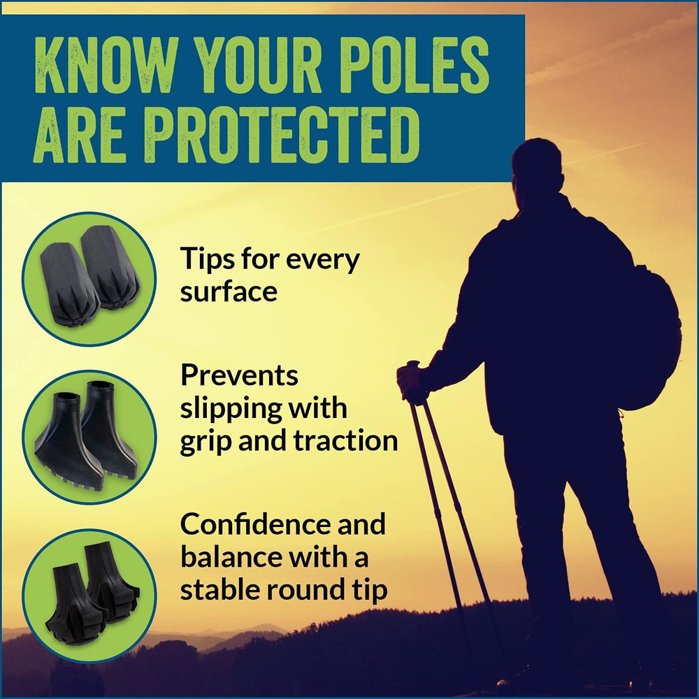 4 Pack of Extra Durable Rubber Replacement Tips (Replacement Feet/Paws/Ferrules/