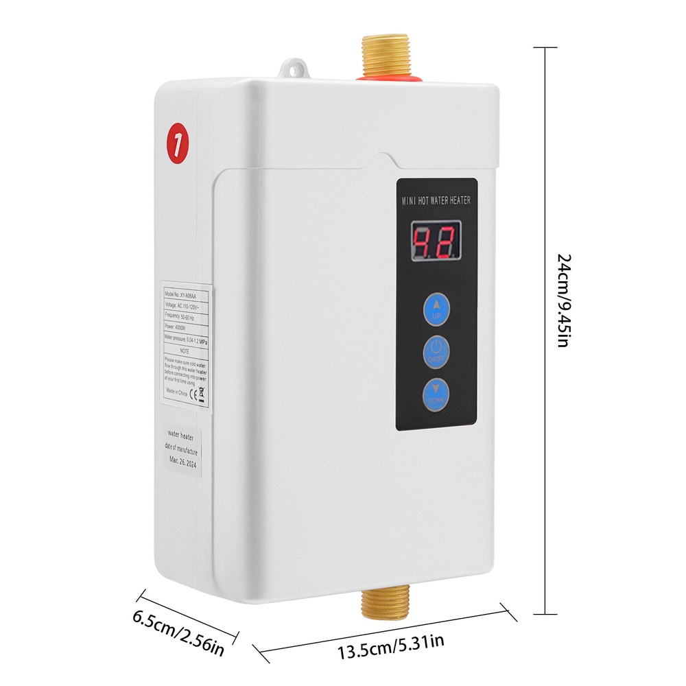 110V Electric Water Heater Under Sink Instant Hot Water Heater LCD Touch Screen