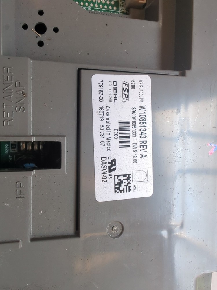 Main Control Board Electronic Controller PCB W10851343