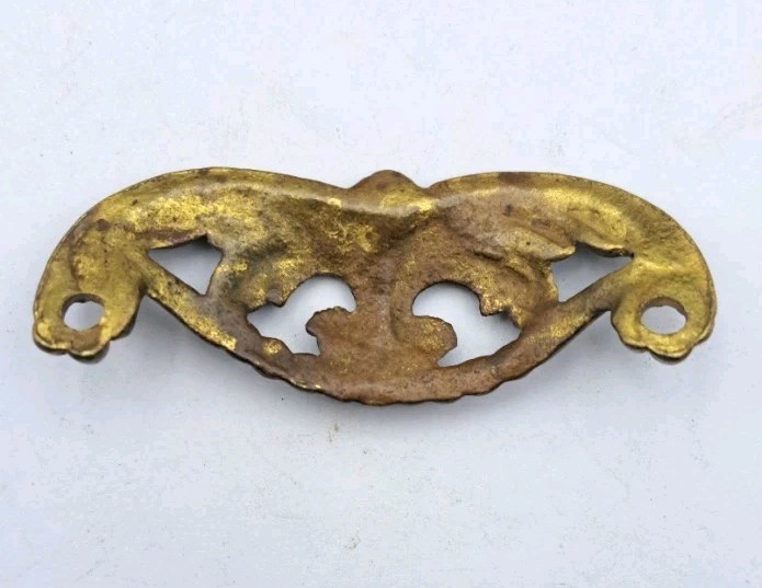 Antique Bin Pull Apothecary Drawer Pull Handle Old Eastlake Cast Brass Hardware