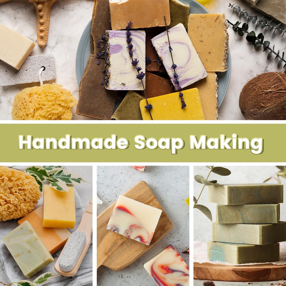 Soap Making Kit Including Soap Melter, 2lbs Soap Base, Silicone Molds & Scrap...