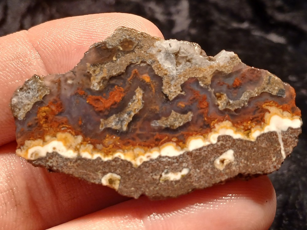Mexican Cathedral Agate Rough End