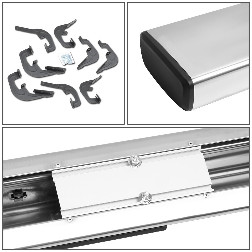 FOR 07-19 SILVERADO SIERRA CREW CAB CHROME 6" SIDE STEP NERF BAR RUNNING BOARD