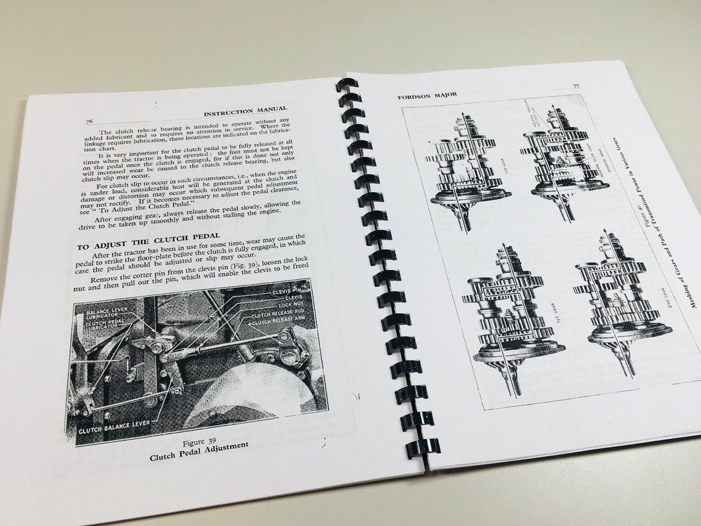 Fordson Major Tractor Operators Owners Instructions Manual Maintenance