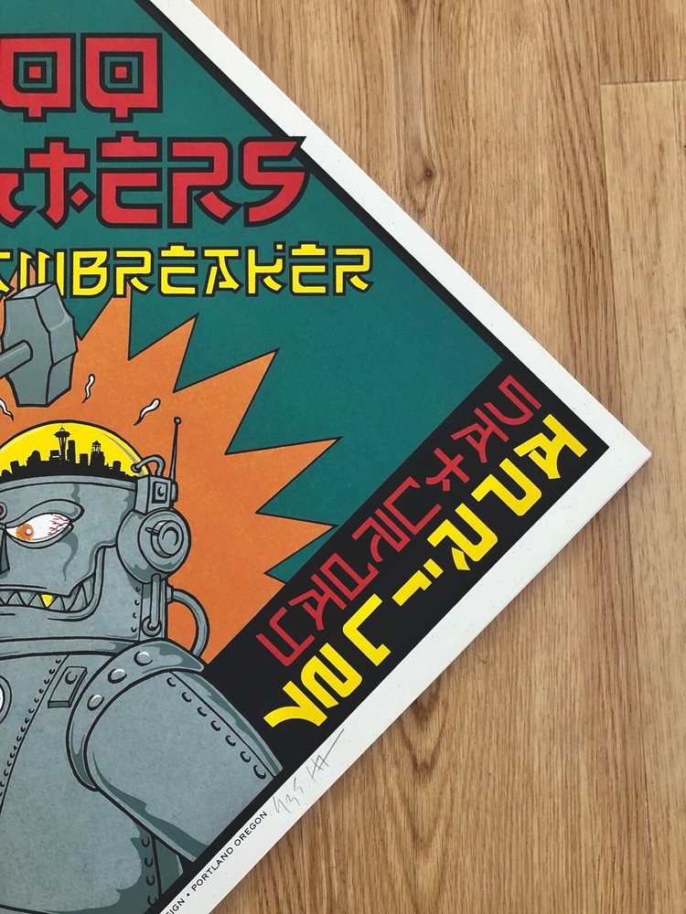 Foo Fighters Ween Original Concert Poster 1996 Signed And Numbered /200
