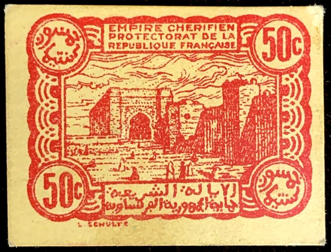 WWII Morocco Emergency Note Set - 1944 50c & 1 Franc - Authentic History, A-2
