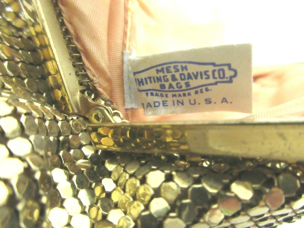 GOLD MESH WHITING & DAVID EVENING BAG