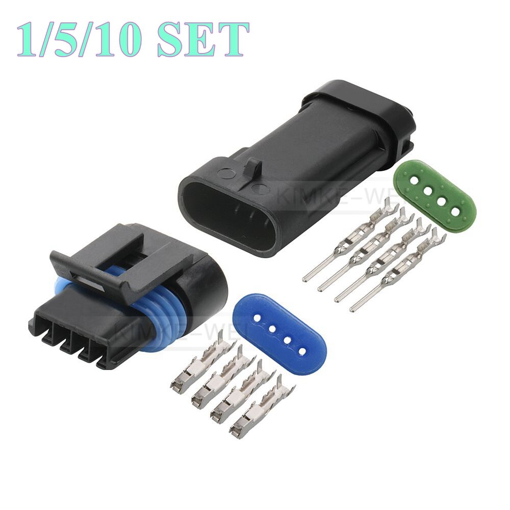4 Pin GM Delphi Packard Metri-Pack 150.2 Connector Plug Kit for IAC/ MAP New